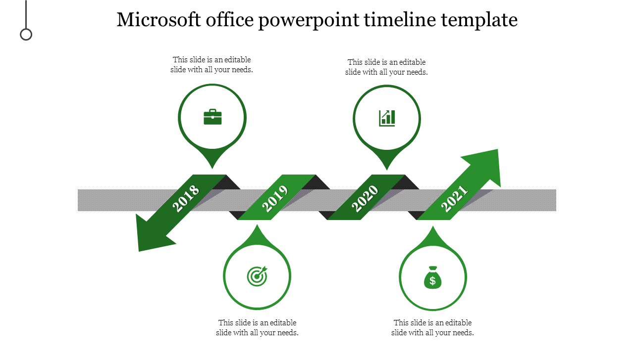 microsoft office powerpoint timeline template-Green